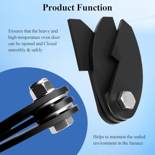 WFCYX 2 Pcs 8 x 2 1/4" Large Heavy Duty BBQ Smoker Hinge, Compatible with Burn Shop BBQ Smoker Hinge Doors, Fit for 3/16" Plate Steel, with Bolt, Nut, Washers - Image 4