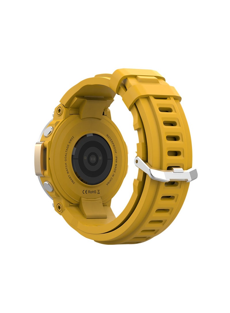 Goaltage SW02 Vintage Smart Watch with Water Resistant, NFC Payment, and Sleep, Heart Rate, Pressure, and Oxygen Monitoring - Yellow - Image 3