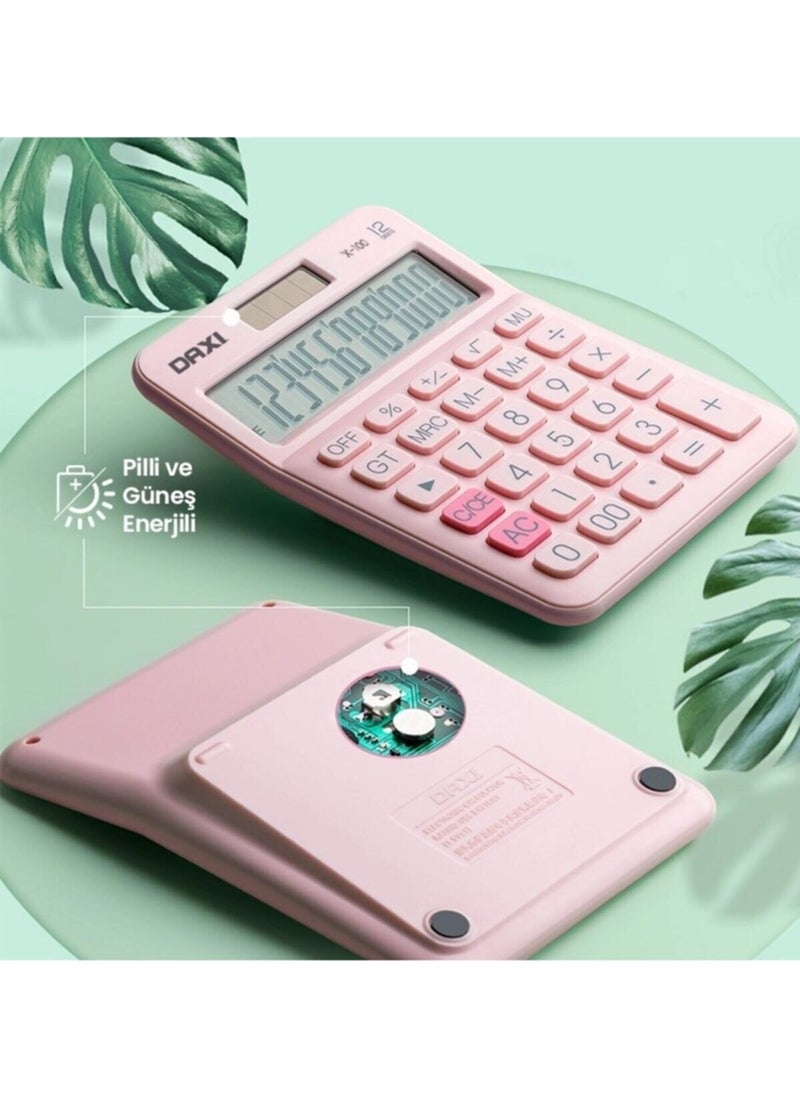 X-100 12 Digit Calculator Pastel Pink - pzsku/ZDC02585895E1E5B6568EZ/45/_/1737404131/d1e4c42c-6a69-4248-9c3a-1fe0c1356e2b