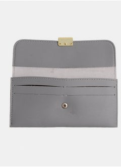 Women's leather wallet with multiple pockets and a gray square lock - pzsku/ZDC025AE07E283C92062FZ/45/_/1737461879/56f72df8-4068-46d9-9fb9-78b0c140a8f7