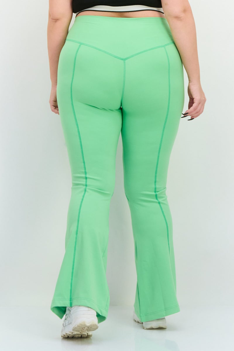 Women Full Length Brand Logo Legging, Light Green
