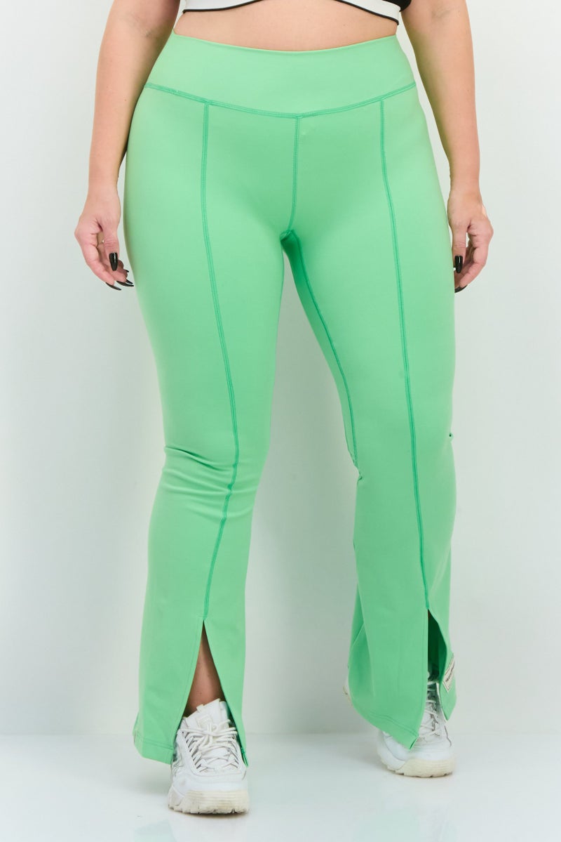 Women Full Length Brand Logo Legging, Light Green