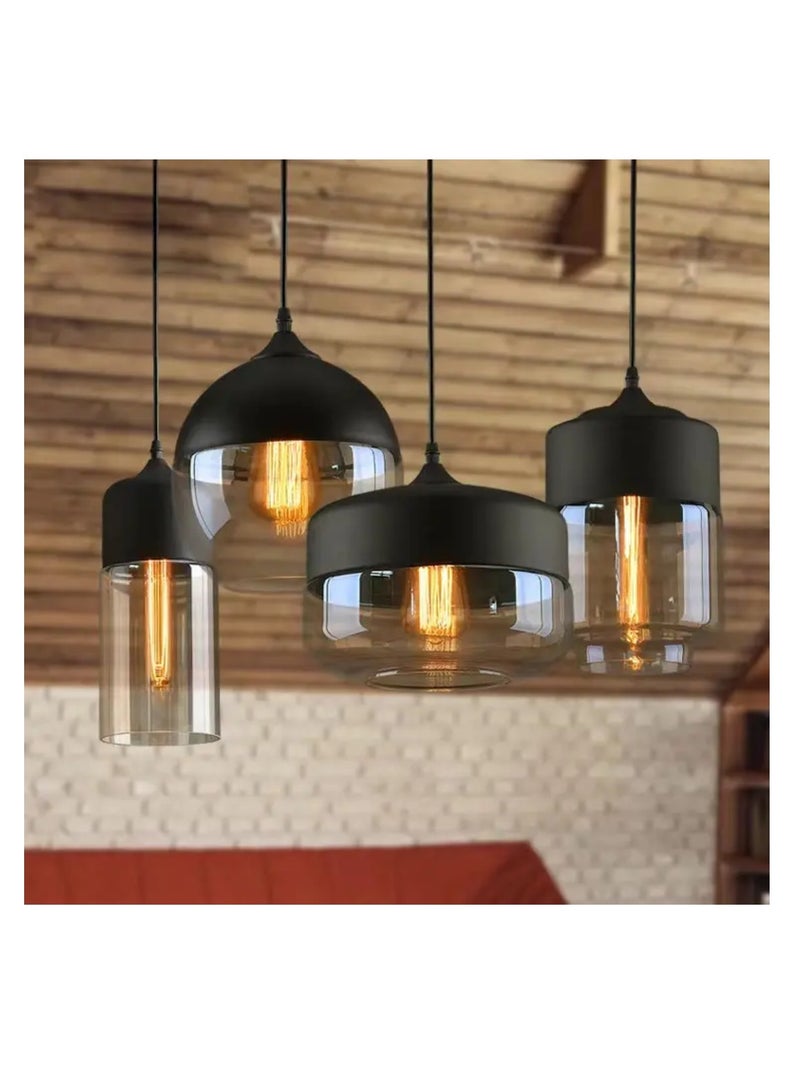 MAAC HOME MAAC Home Freesia - Hanging Industrial Glass Pendant Light Modern Decorative Stylish Elegant Contemporary Minimalist Pendant Lamp for Bedroom, Living Room, and Office, Home Décor 