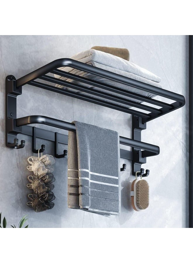 Multi-purpose Hook Rack for Home Kitchen Organization, Kitchen Utensil Rack with 5 Removable Movable Hooks, Hanging Rack for Tools, Coats, Jackets, Clothes, 80cm - Image 2