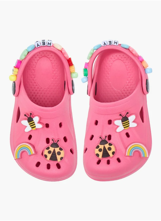 أكوا Applique Detail Clogs with Backstrap