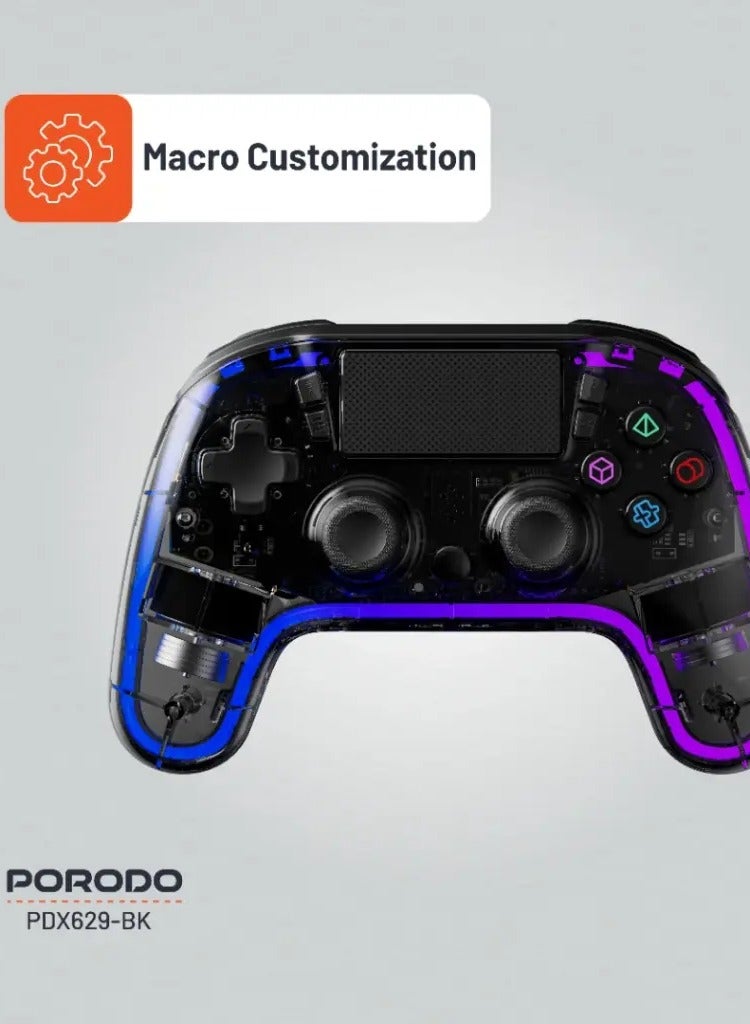 برودو وحدة تحكم Porodo Gaming Crystal Shell PS4 - Image 4