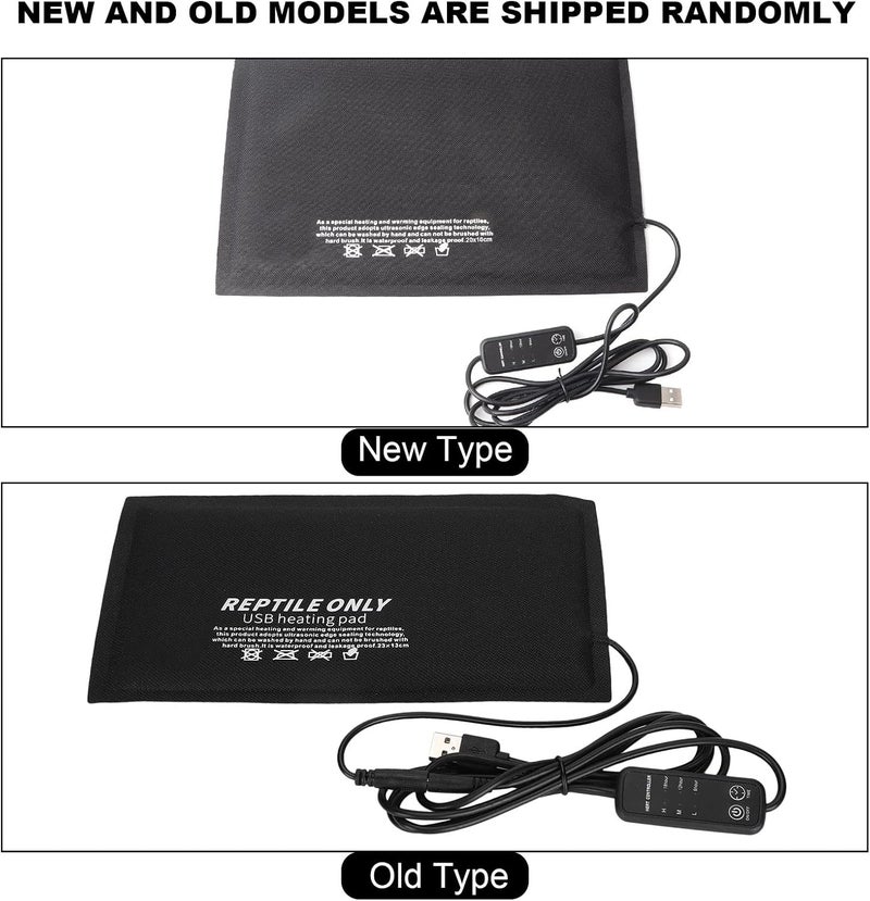 Pssopp Reptiles Heating Pad, USB Heating Mat with Adjustable Thermostat, 35-113°F Heat Levels for Turtles and Lizards (Small Size) - Image 2