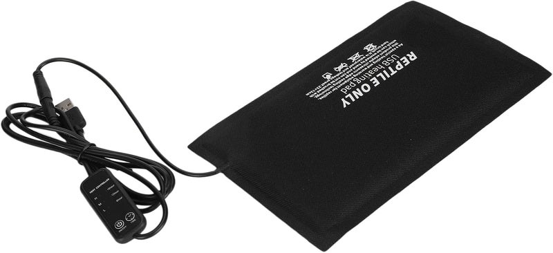 Pssopp Reptiles Heating Pad, USB Heating Mat with Adjustable Thermostat, 35-113°F Heat Levels for Turtles and Lizards (Small Size) - Image 1