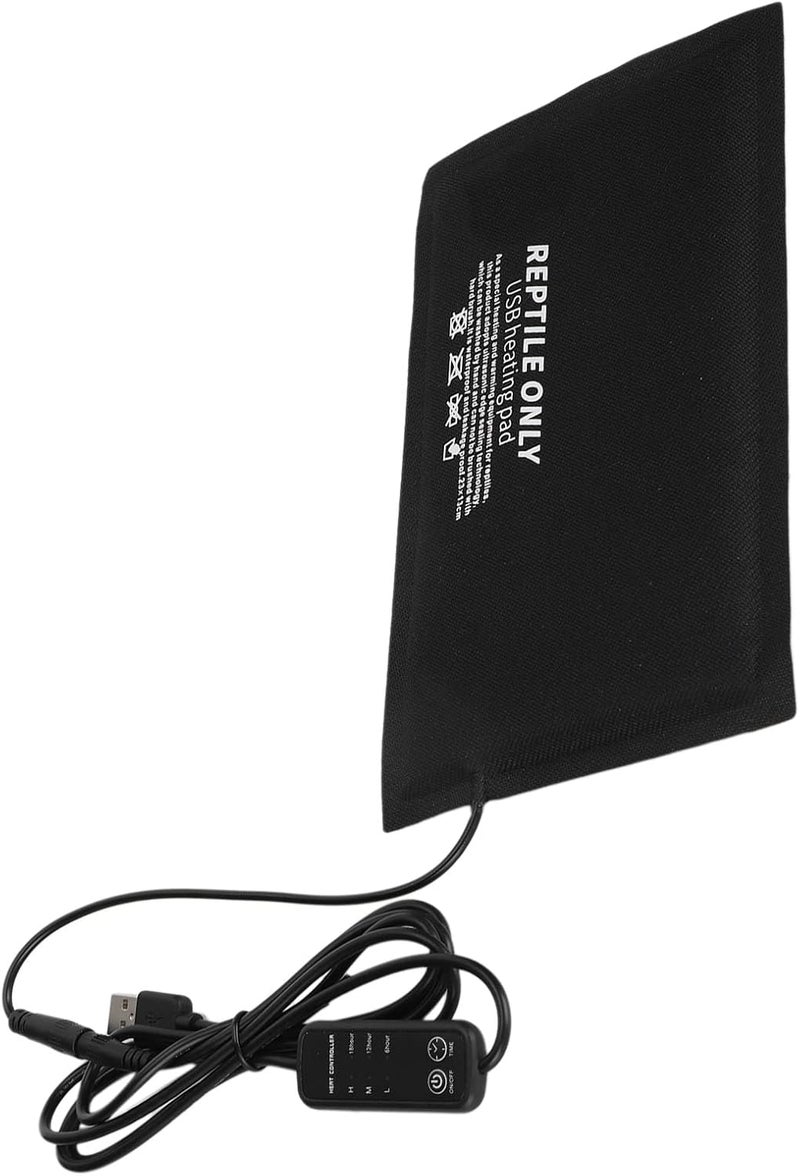 Pssopp Reptiles Heating Pad, USB Heating Mat with Adjustable Thermostat, 35-113°F Heat Levels for Turtles and Lizards (Small Size) - Image 5