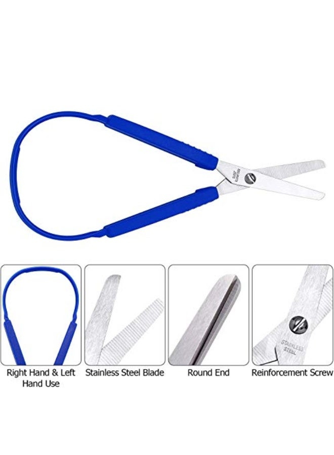 2-Pack Loop Scissors Grip Scissors Loop Handle Self-Opening Scissors Adaptive Cutting Scissors for Children and Adults Special Needs,Paper Work ,Sewing Work ,Artcraft - Image 4