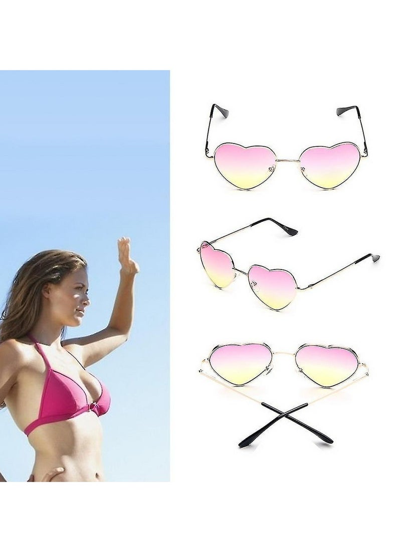 ASIV Heart Shaped Women's Sunglasses Goggles Anti-UV 400 Alloy Sunglasses - Image 5