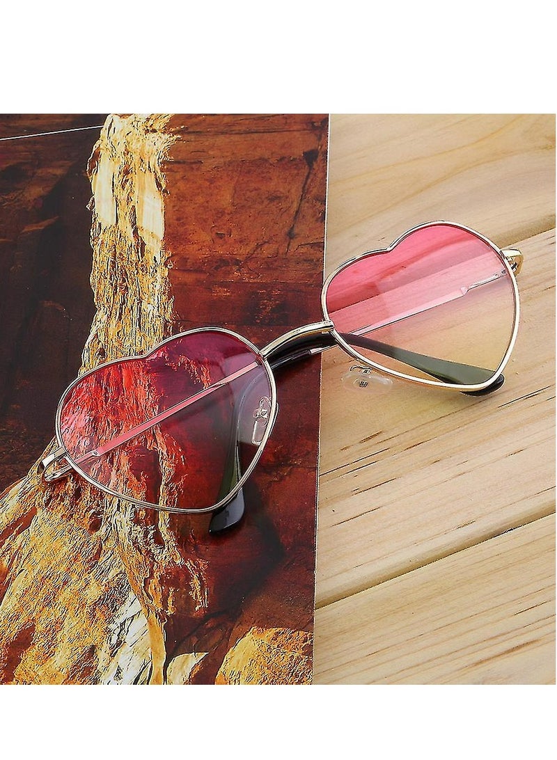 ASIV Heart Shaped Women's Sunglasses Goggles Anti-UV 400 Alloy Sunglasses - Image 3