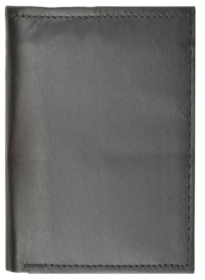 Marshal 100% Genuine Leather Bi-fold Mens Wallet Black #533CF - Image 2
