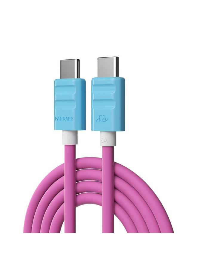 MEIZU Pandaer Line King 100w Usb-c Silicone Fast Charging Data Cable Citypop Blue, Support Pd3.0, Support 6a, One Cable For Phone/headphones/tablet - Image 1