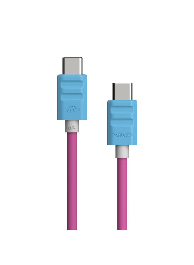 MEIZU Pandaer Line King 100w Usb-c Silicone Fast Charging Data Cable Citypop Blue, Support Pd3.0, Support 6a, One Cable For Phone/headphones/tablet - Image 2