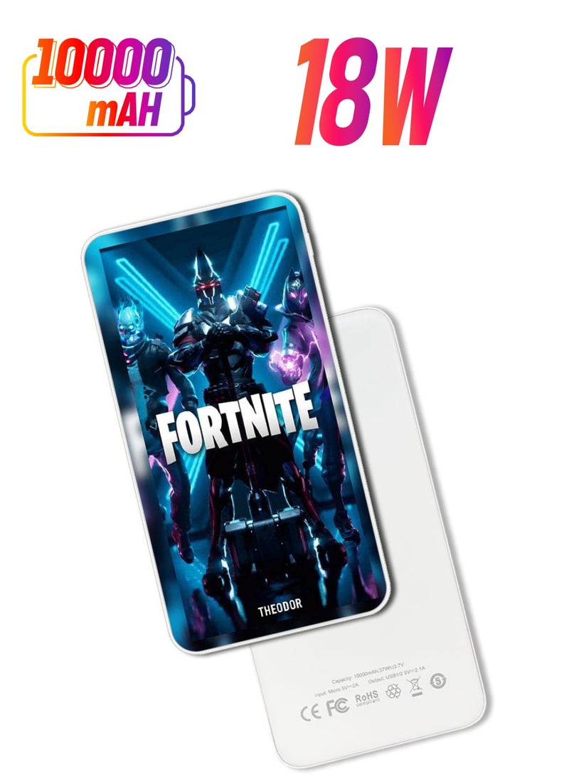 Theodor - 10,000 mAh Super Fast Charging Ultra Compact Power Bank with Quick Charge & Power Delivery, Portable Charger For iPhone and Android Fortnite 1 - Image 1