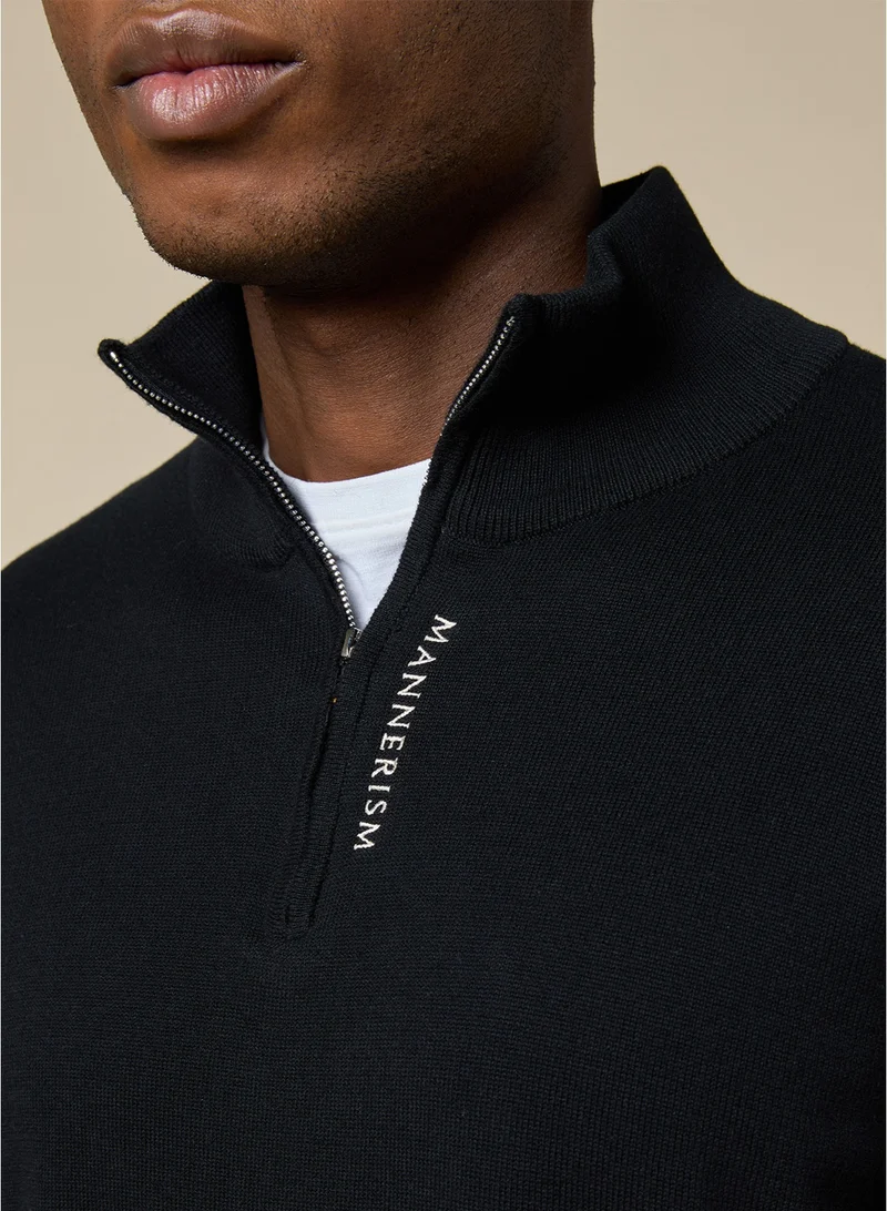 Mannerism The Charcoal Drift Cotton Jumper with Relaxed Fit
