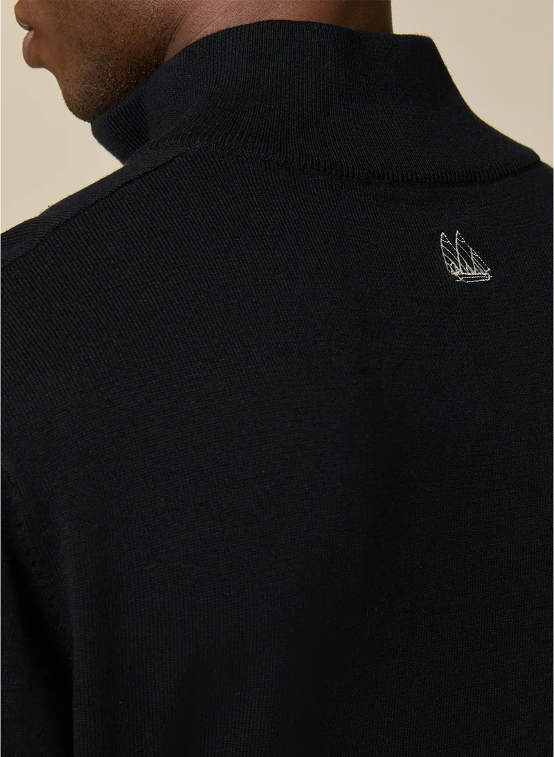 MANNERISM  The Charcoal Drift Cotton Jumper with Relaxed Fit for Men | Best Price UAE