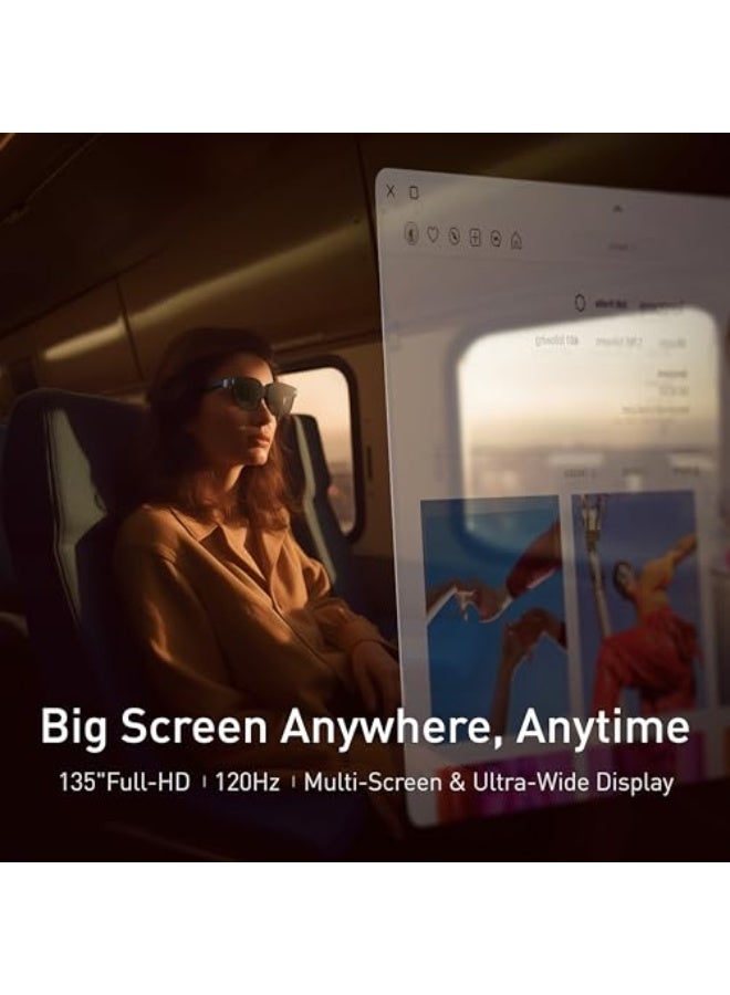 INAIR 2 PRO AR Glasses | 2D to 3D Image and Video | Reality/Virtual Switch | Multi-Screen | 135" 120Hz Display for Work & Entertainment |Compatible with iPhone15/16, Android, Mac Win Steam Deck - Image 3