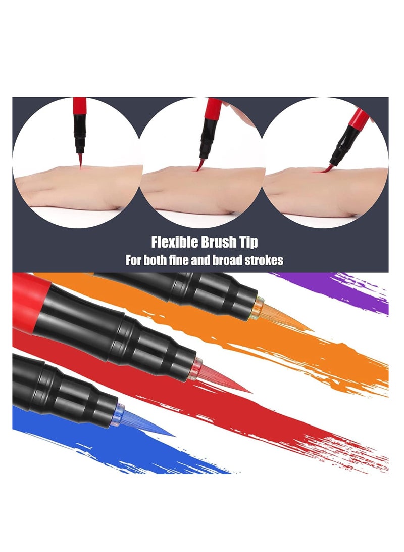 Premify Temporary Tattoo Markers - 8 Color Skin Body Face Safe Markers - Washable Removeable Markers, Event Halloween, Birthday, Cosplay, Festivals  - Image 4