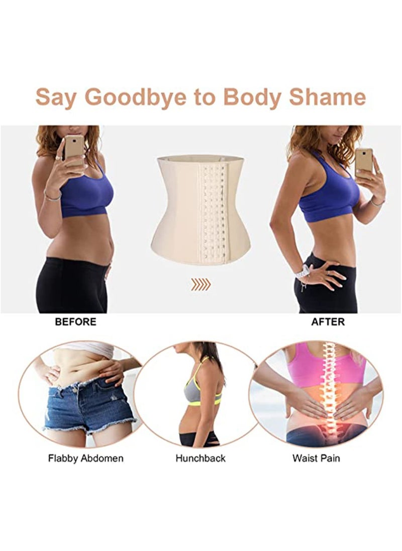 SYOSI - Waist Trainer for Women Latex Underbust Corsets Cincher Hourglass Body Shaper 4 Hooks Size S - Image 1