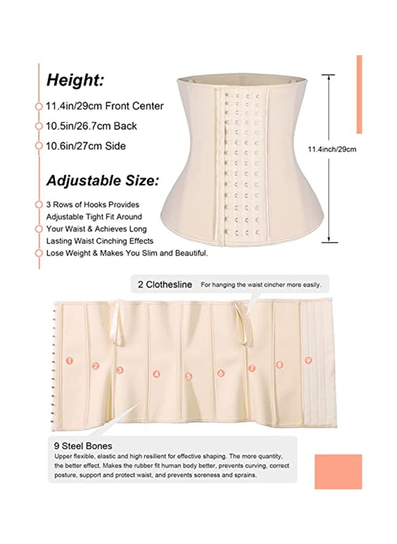 SYOSI - Waist Trainer for Women Latex Underbust Corsets Cincher Hourglass Body Shaper 4 Hooks Size S - Image 1