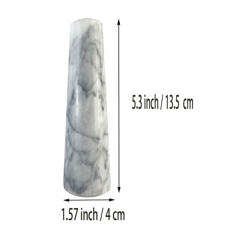 Yepmlrt Marble Replacement Pestle only， 5.3 in (Only Pestle [Mortar is not Included]), Granite Pestle Replacement Light Gray White - Image 2