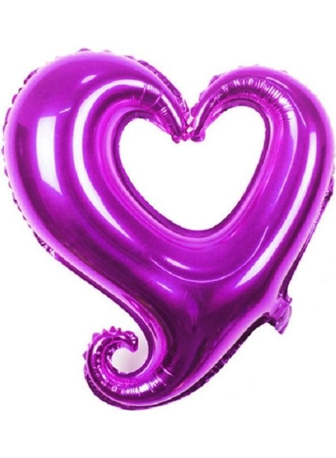 NIBEMINENT 50-Piece Hollow Aluminum Heart Shaped Balloons Set