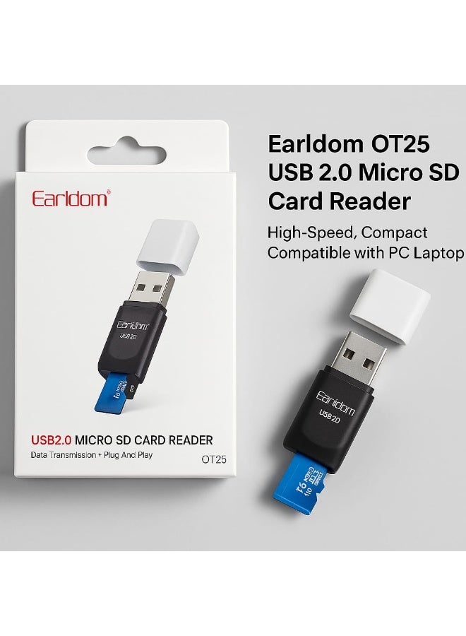 Earldom OT25 USB 2.0 Micro SD Card Reader – High-Speed, Compact, Compatible with PC & Laptop - Image 2