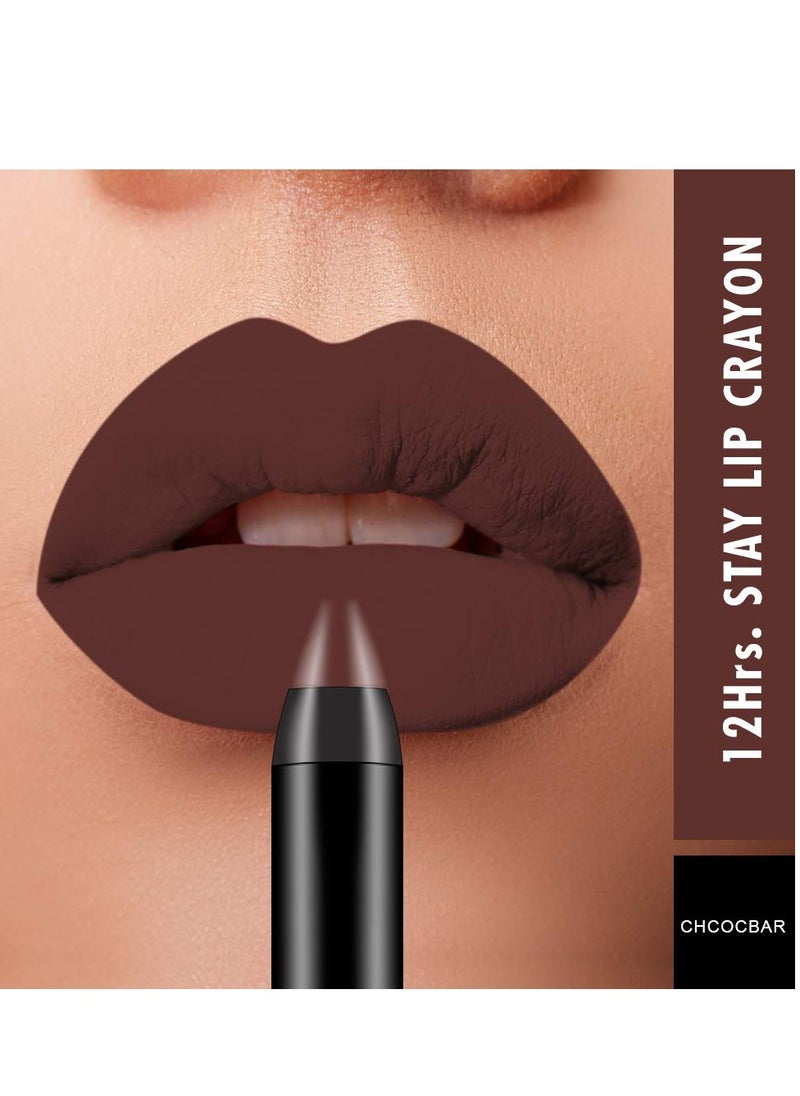 Swiss Beauty Matte Long Lasting Crayon Lipstick Chocobar 3.5G