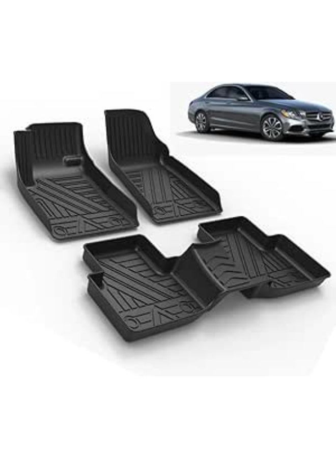 سجادات أرضية عالية الجودة من مادة TPE متوافقة مع سيارات مرسيدس الفئة C W205 موديلات 2015-2020 - Image 1