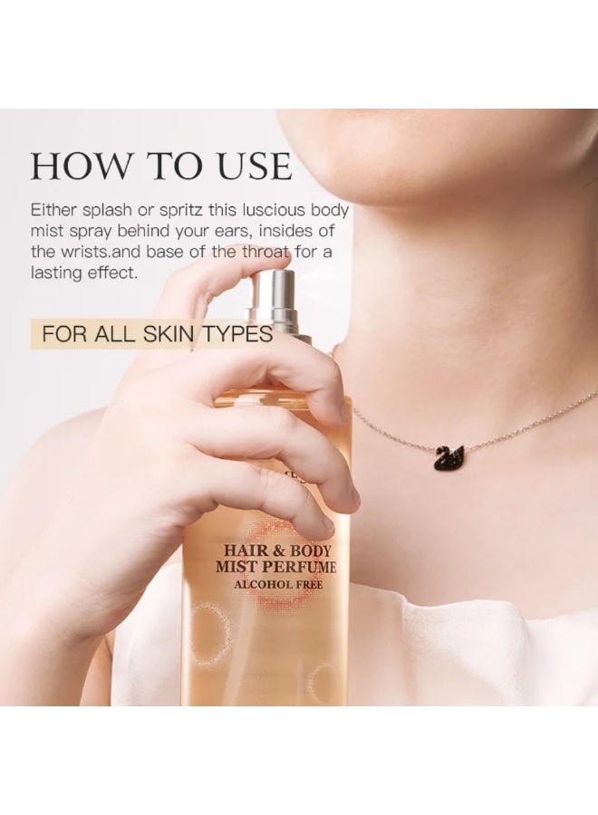 Kormesic 290ml Hair and Body Mist Perfume Fragrance Mist Fragrance Perfume Spray Haircare Refreshing Body Moisturizing Hydrating Soft Hair Care Spray Body Mist - Image 3