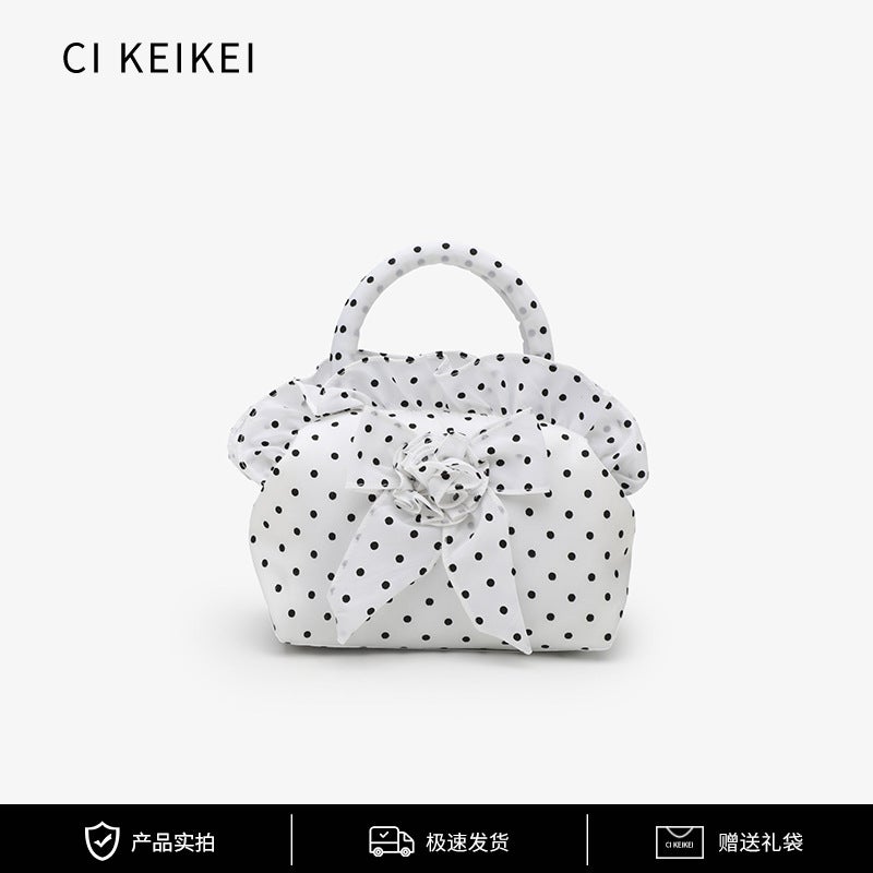 New Women'S Bag Sweet Lady Portable Small Bag Bow Solid Color Women'S Bag Mobile Phone Bag Walking Change Key Bag - Image 1