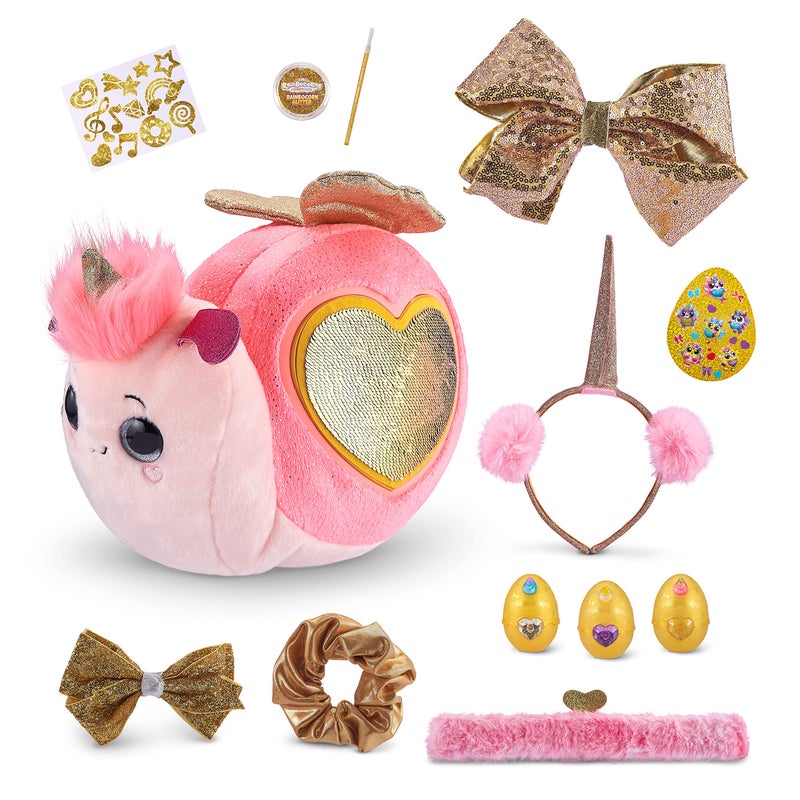 Rainbocorns Epic Golden Egg by ZURU (Snail), Girls Toy Includes Stuffed Animal with 25+ Golden Surprises, with Rings, Stickers, Bows, and More - Girls Gift Idea - Image 2
