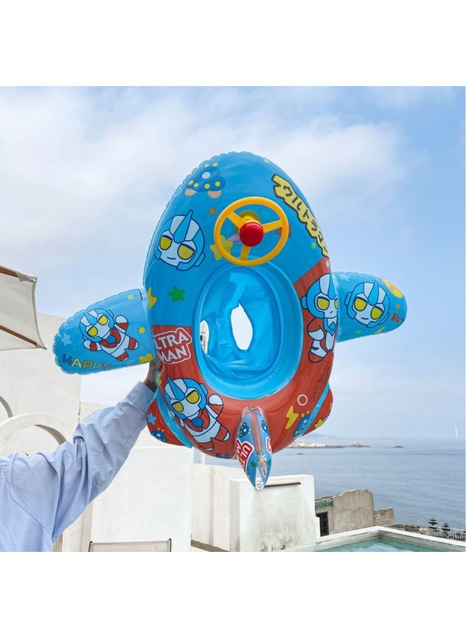 Jialan Children's Swimming Circle Thickened Cartoon Robot Swimming Circle Cute Baby Beginner Children Swimming Underarm Circle-Color:With Handle-robot Whirlwind Model-60#(suitable For 2-4 Years Old Baby)
