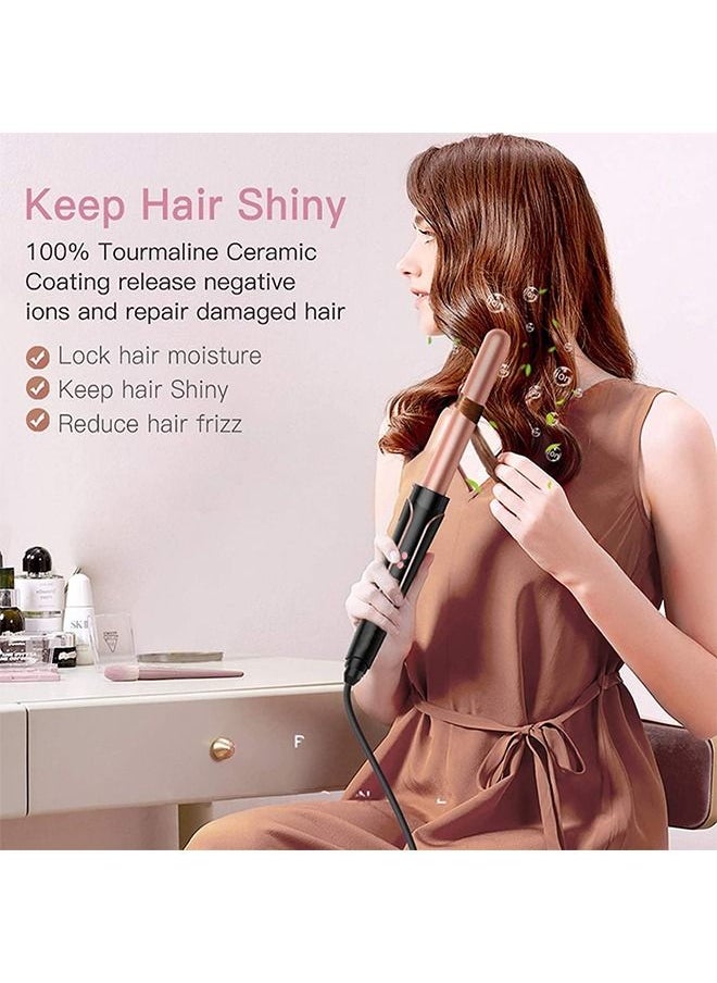 Beauenty - Curling Wand Set, 5-IN-1 Hair Curler Iron, Professional Curling Wand Set, Instant Heat Up Hair Curler with 5 Interchangeable Ceramic Barrels (9-32mm), with Heat Protective Glove & 2 Clips (D) - Image 1