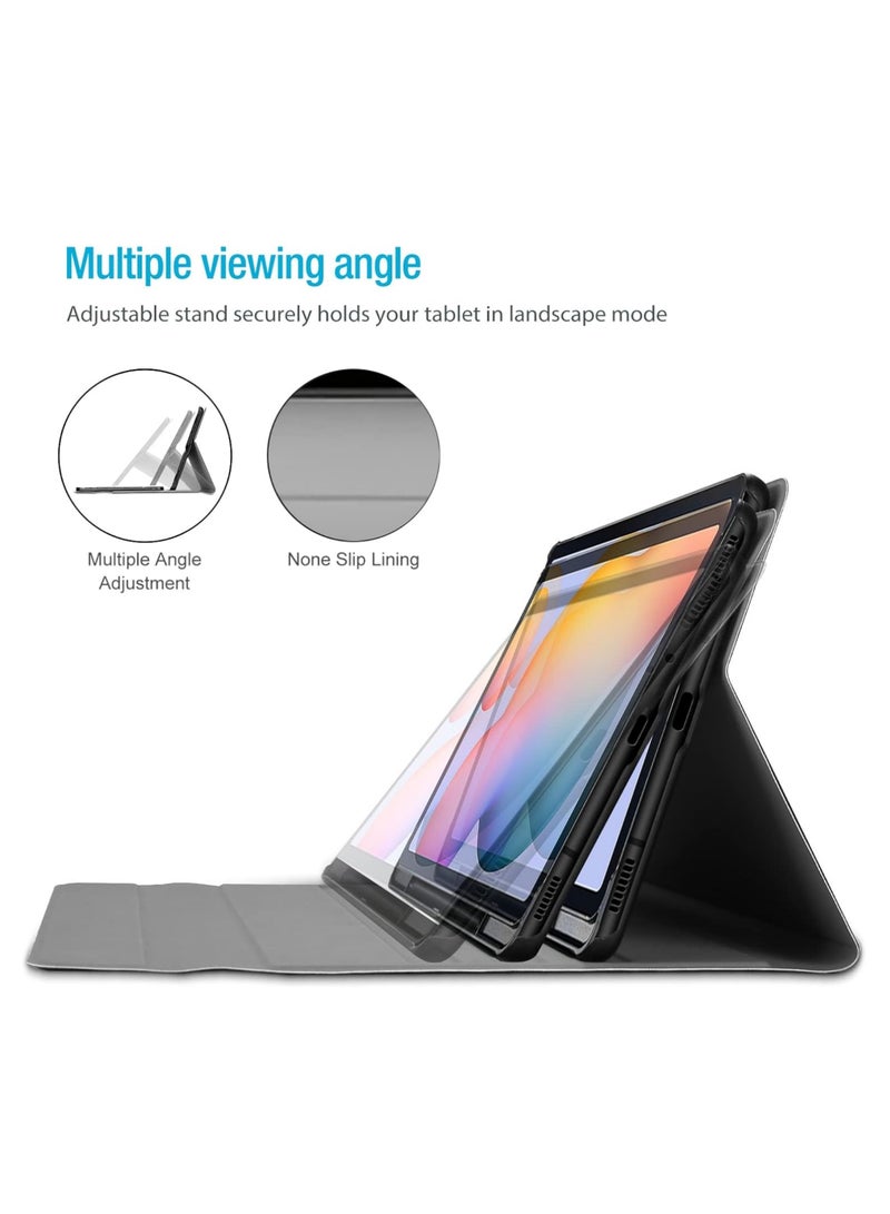 روك بو حافظة لوحة المفاتيح لجهاز Galaxy Tab S6 Lite 10.4 بوصة 2024/2022/2020 غطاء ذكي نحيف وخفيف الوزن مع لوحة مفاتيح لاسلكية لجهاز Galaxy Tab S6 Lite 10.4 بوصة SM-P620 P625 P613 P619 P610 P615 - Image 3