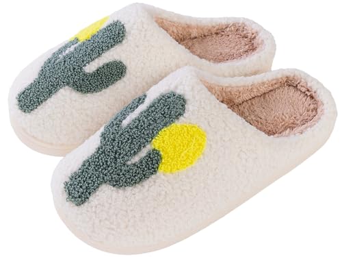 Tellrain Women Slippers Cute Pattern Strawberry Slippers Warm Soft Bedroom Shoes Fuzzy Closed Toe Sandals Non Slip House Bedroom Slippers - Image 1