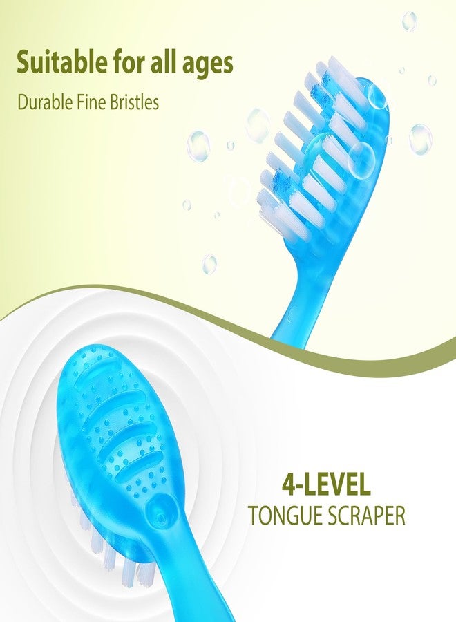 B Rush مجموعة بي راش 24 قطعة، 5 في 1، فرشاة أسنان صغيرة للاستخدام مرة واحدة، معجون أسنان + منظف لسان + خيط تنظيف أسنان + عود أسنان، مجموعة سفر محمولة جاهزة للاستخدام للأطفال والكبار، مغلفة بشكل فردي للعمل والتخييم والعناية اليومية، بنكهة النعناع - Image 5