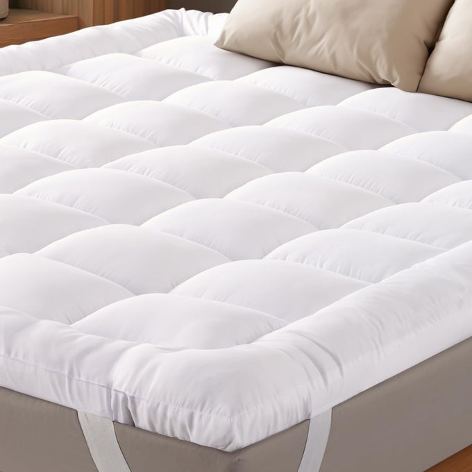 ULTRA SOFT FULL SIZE MATTRESS TOPPER CLOUDLIKE MATTRESS PAD FOR BACK PAIN RELIEF BREATHABLE COOLING MATERIAL FOR HOT SLEEPERS