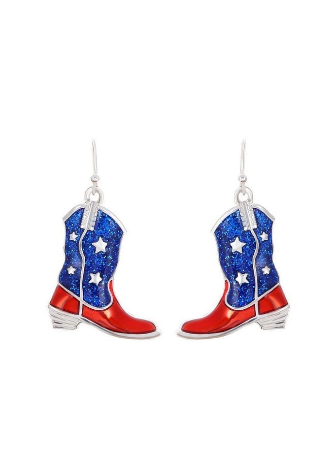 CSIYANJRY99 American Flag Earrings For Women 4Th Of July Earrings For Women Patriotic Earrings Independence Day Red White Blue Earrings Usa Cute Boots Dangle Earrings - Image 1