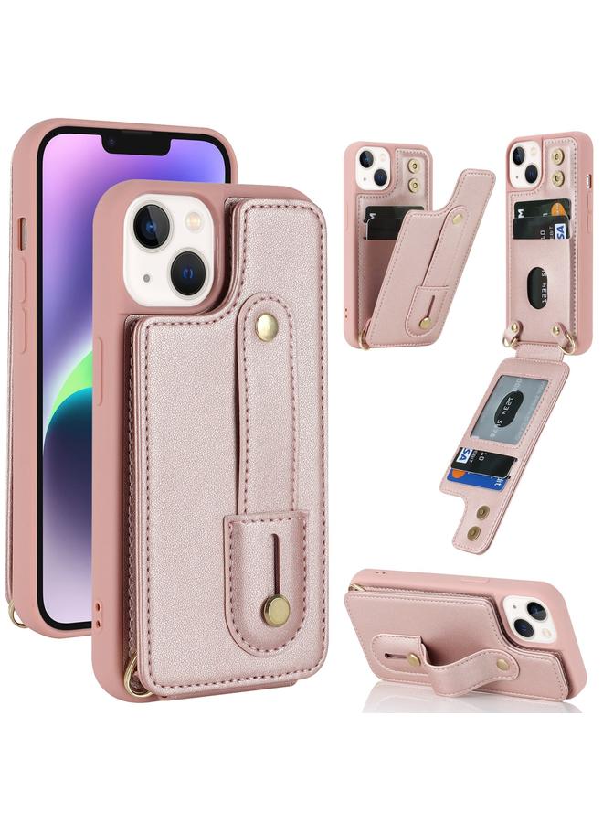 S-TOP Case For iPhone 13 Wristband Vertical Flip Wallet Back Cover Phone Case - Image 1