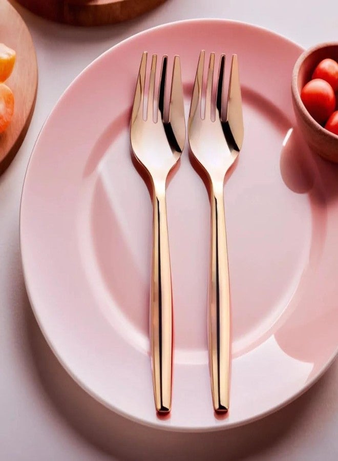 Kaya Elegant Gold Plastic Disposable Serving Forks (Pack of 5) - Premium Quality, Reusable & Heavy-Duty Cutlery for Parties & Events - Image 4
