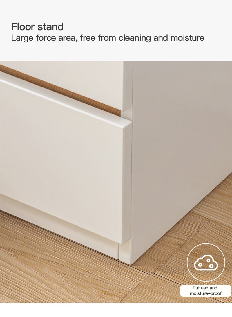 Sharpdo Bedside Table, Simple Modern Bedroom Nightstands, Wooden Minimalist Multi-function Light Luxury Style Bedside, Storage Small Cabinet - Image 4