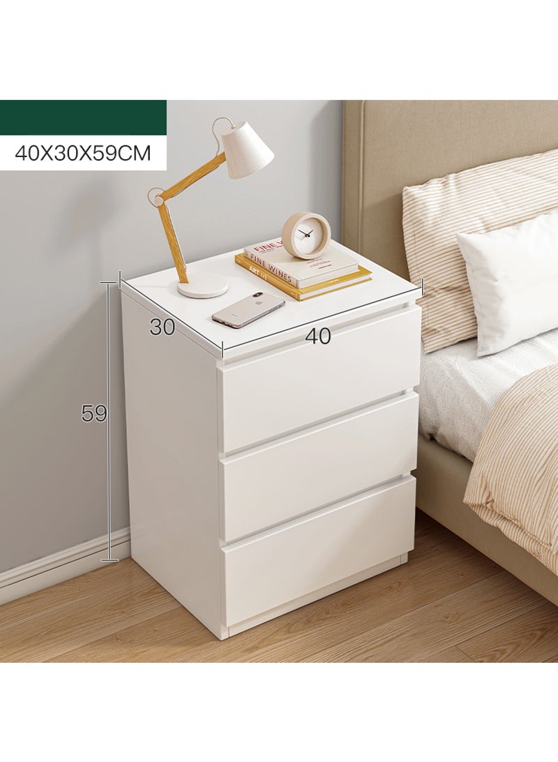 Sharpdo Bedside Table, Simple Modern Bedroom Nightstands, Wooden Minimalist Multi-function Light Luxury Style Bedside, Storage Small Cabinet - Image 5