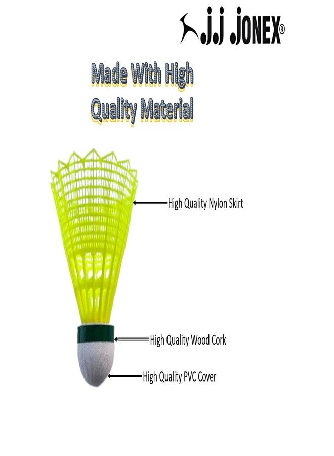 جونيكس كرات الريشة من النايلون من جونكس جي جي هايتك (6 في 1) باللون الأصفر. - Image 5