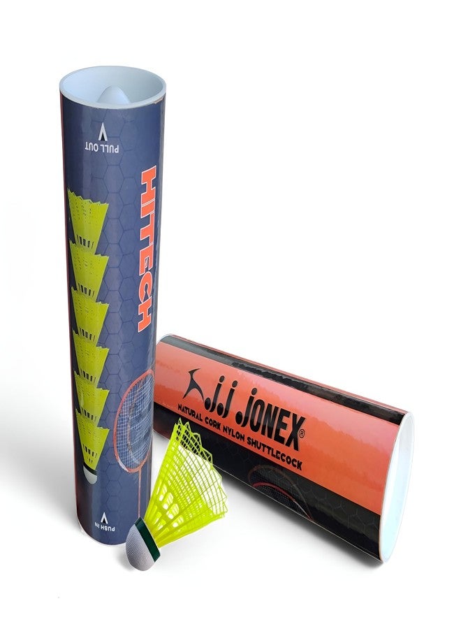 جونيكس كرات الريشة من النايلون من جونكس جي جي هايتك (6 في 1) باللون الأصفر. - Image 1