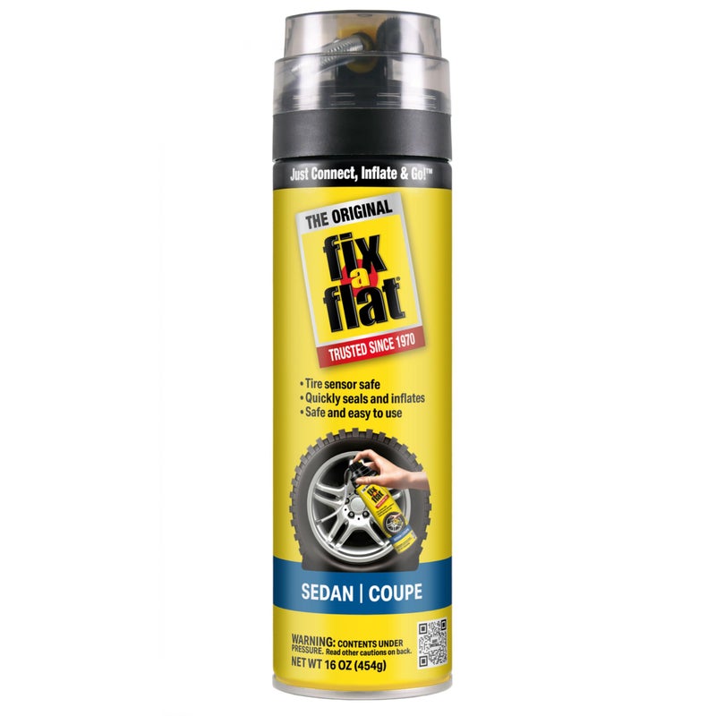 Fix A Flat Fix-a-Flat S60420 Aerosol Emergency Flat Tire Repair and Inflator, For Standard Tires, Eco-Friendly Formula, Universal Fit for all Cars, 16 oz. (Pack of 1) - Image 1