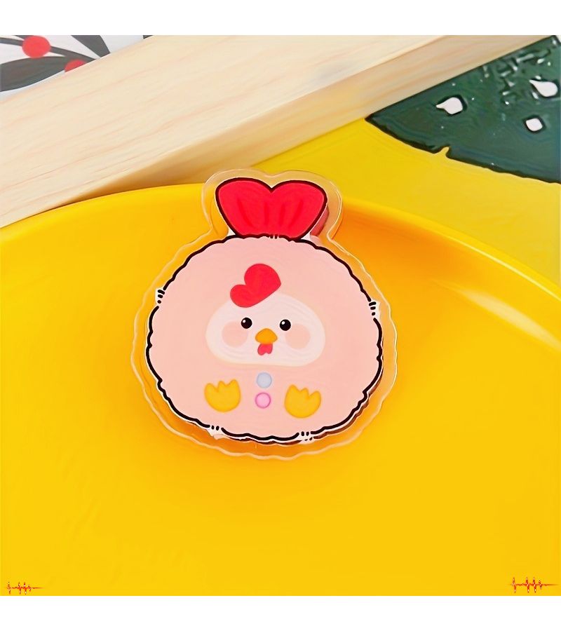 Cartoon Cute Animal PP Double Sided Colorful Shrimp Ball Shaped Student Office Storage Paper Test Note Multi Functional Sealed Clips 5pcs - Image 5