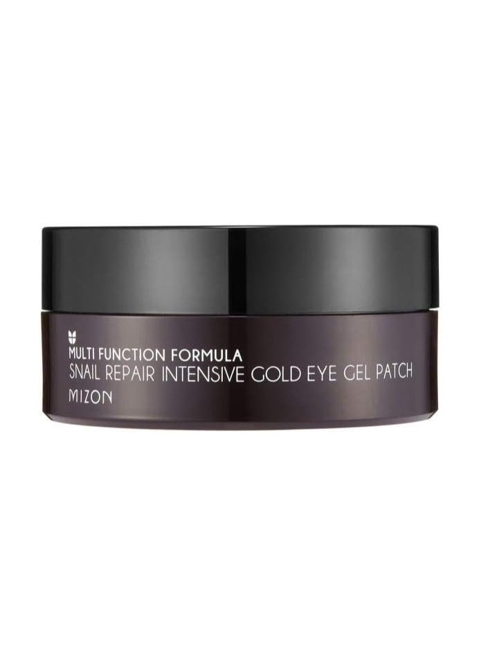 MIZON SNAIL REPAIR GOLD EYE GEL PATCH x 60 Korean skincare 24K Gold Eye Patches Anti Dark Circles and Anti Aging  Snail Mucin Extract Nourishes &Illuminates the under Eye Area - Image 2